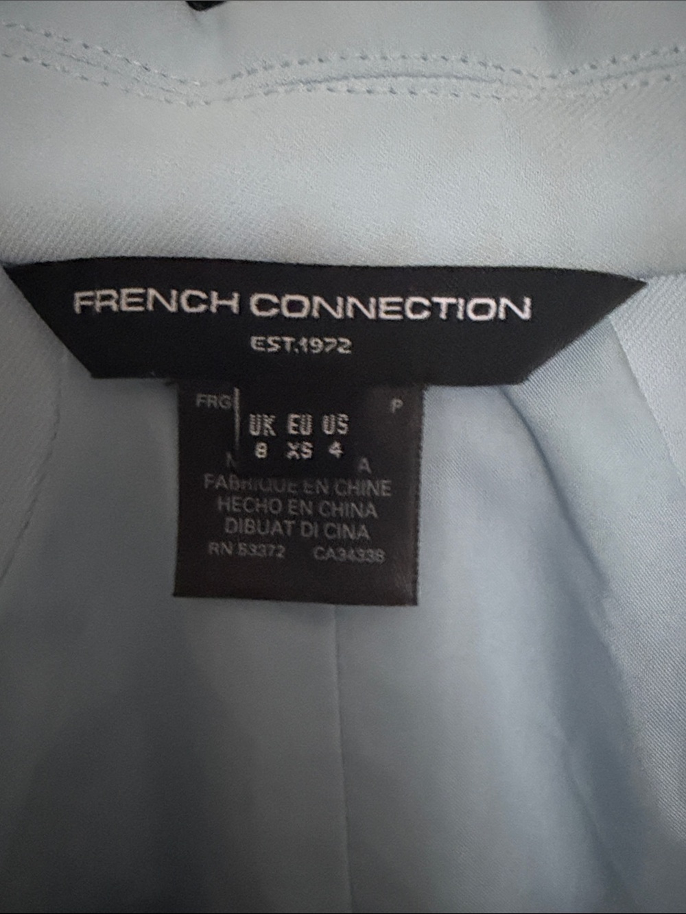 French Connection Light Blue Sleeveless Blazer Vest - Picture 3 of 5
